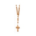 イタリア　 LALRL310CH 　  オープントップオリーブ　６ミリロザリオ  Rosary in rounded, olive wood, with binding, size mm. 6 + snap-hook