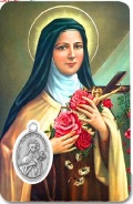 イタリア　 LALRN78-1　幼きイエズスの聖テレサ（リジューの聖テレサ）　メダイ付きカード