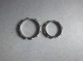 イタリア　 リング一連ロザリオ　　指ロザリオ　金属　銀色　大２２ｍｍ
