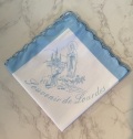 一般不可　転売不可　フランスルルド　LR0006　ルルドの聖母　ギフトハンカチ　ROSAカラーB　ブルー
