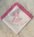 一般不可　転売不可　フランスルルド　LR0007　ルルドの聖母　ギフトハンカチ　ROSAカラーP　濃い目ピンク