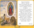 イタリア　プラ板金箔押ご絵　CRRCC49s  グアタルーペの聖母　84mm×５５ｍｍ　裏面スペイン語の祈り