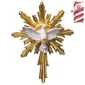 ULPE WOOD ART　イタリア　木彫　精霊ハロー　８センチ（８×７センチ）HOLY SPIRIT WITH HALO LONG + CASE　UP251000E8