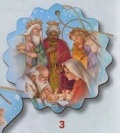 イタリア　 FBNATALE1385-3   キリスト降誕オーナメント　ブルーシリーズ