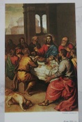 HOLYART　SA073   イタリア　ご絵   最後の晩餐　　１２×７センチ　裏白