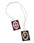 イタリア　LALSP027SB  スカプラリオ　７×５，５センチ  Scapular in Brown Fabric of Saint Benedict+card cm.7x5,5 SP 027-SB
