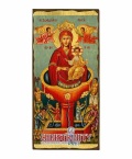 ギリシャ　Iconotechniki S.A　 聖なる杯　聖なる神殿　バロウクリオティッサのパナギア　　SW　187　  １４３ミリ×８２ミリ厚み２０ミリ　板絵イコン