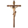 ULPE WOOD ART　イタリア　木彫　バロッククロス　衣装ホワイト　　CRUCIFIX BAROQUE CROSS STRAIGHTクロス　２９×１５　高さ５センチ　UP420000CB2915W