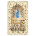 Officina D'Arte Torre　飾りレース紙ご絵　使徒のメアリー　使徒のマリアレジーナ　Maria Regina Degli Apostoli　 OAT314　イタリア語祈りカード　