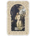 Officina D'Arte Torre　飾りレース紙ご絵  St. Bruno C.　ブルーノ　Bruno　OAT125　イタリア語祈りカード　