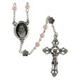 ロザリオ　ファティマ３１　箱入りロザリオ　幼きイエズスの聖テレサ　Devotional rosaries Rosary of St Teresa of Jesus, pink wood beads 6 mm - Faith Collection 31/47
