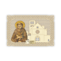 Officina D'Arte Torre　飾りレース紙ご絵    アッシジの聖フランシスコ　Francesco D'Assisi　OAT134　イタリア語祈りカード　