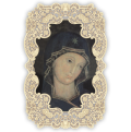 Officina D'Arte Torre　飾りレース紙ご絵 　コンソラータの聖母子　Madonna Della Consolata　　OAT148　イタリア語祈りカード　