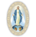 Officina D'Arte Torre　飾りレース紙ご絵　不思議のメダイの聖母　Madonna Medaglia Miracolosa  OAT271 イタリア語祈りカード　