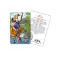 ATSITALIA 　メダイ付きカード　日本語　聖クリストファー　6889J　 メダルがラミネートされた祈りのカード　Saint Christopher - Laminated prayer card with medal