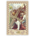 Officina D'Arte Torre　飾りレース紙ご絵 　十字架の道行　3　Via Crucis Stazione III　OAT163 　イタリア語祈りカード　