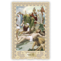 Officina D'Arte Torre　飾りレース紙ご絵 　十字架の道行 11　Via Crucis Stazione  XI  OAT171　イタリア語祈りカード　