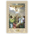Officina D'Arte Torre　飾りレース紙ご絵 　十字架の道行 12　Via Crucis Stazione XII   OAT172  イタリア語祈りカード　