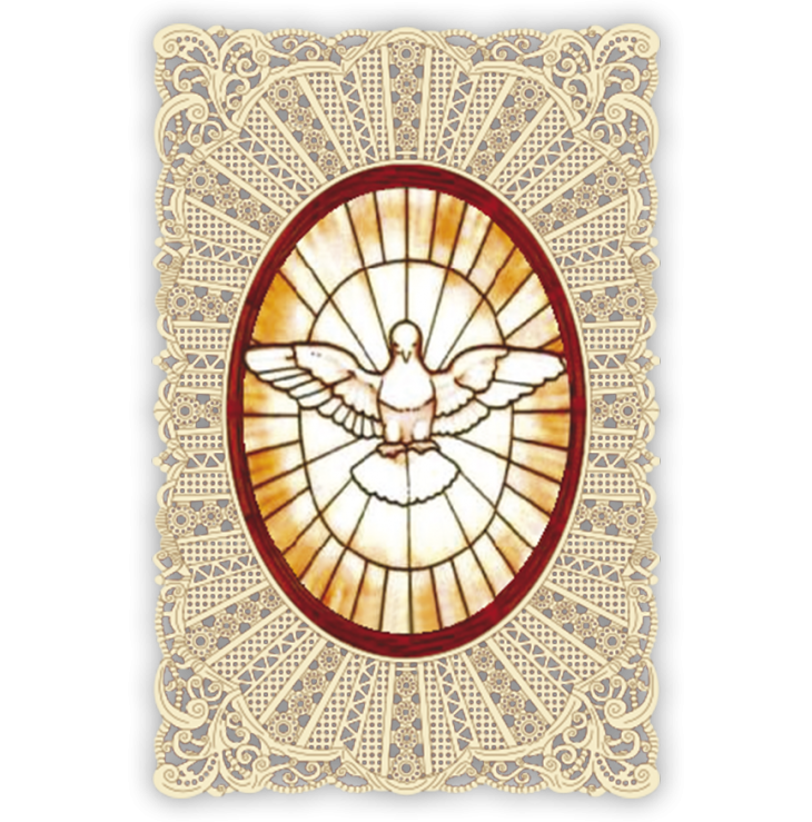 Officina D'Arte Torre　飾りレース紙ご絵   精霊　Spirito Santo　OAT187 イタリア語祈りカード　