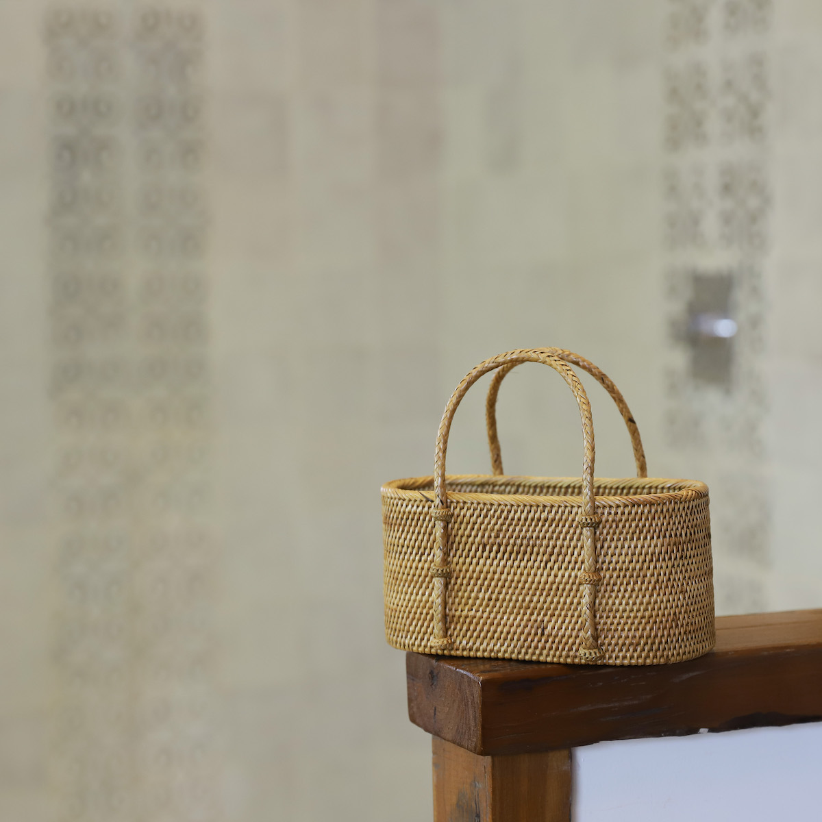 野菜籠持手付きSSサイズ (OVL253) Rosily(ロージリー) バリ島 アタかご