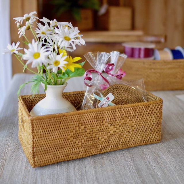 角型調味料入れ (BOX348) Rosily(ロージリー）バリ島 アタかご雑貨