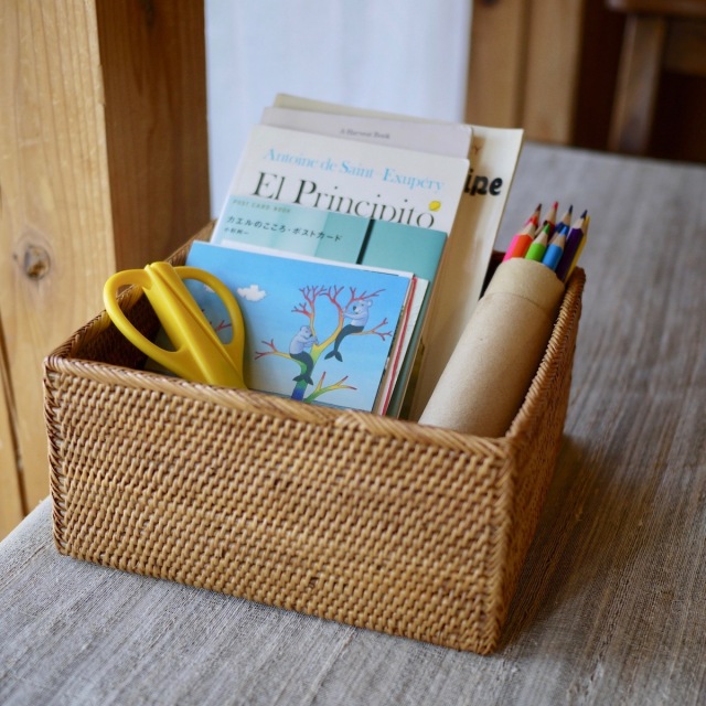 正方形小物入Sサイズ (BOX363) Rosily(ロージリー) バリ島 アタ