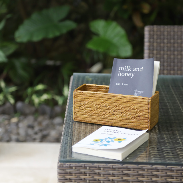 2種類セット○B5&A4長方形ケース○無地○アタ○バリ島○1093.1