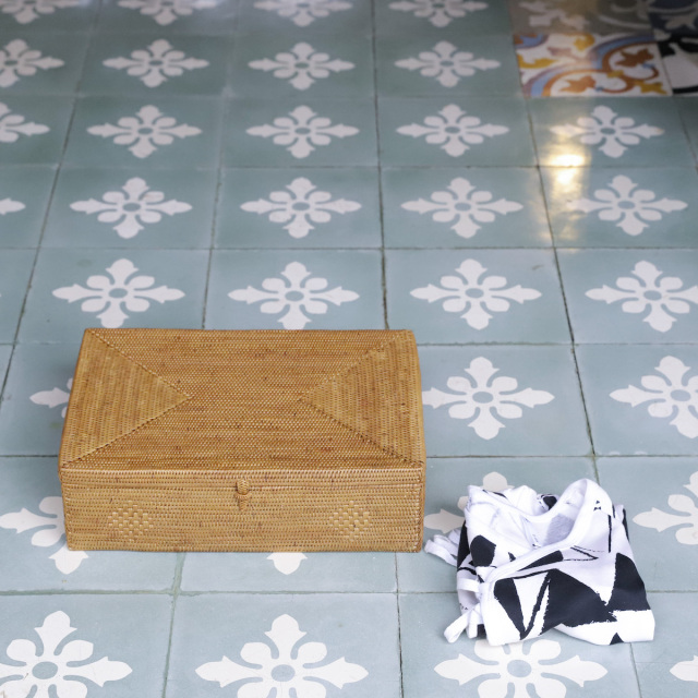 書類入れ蓋付きLサイズ (BOX417) Rosily(ロージリー) バリ島 アタかご