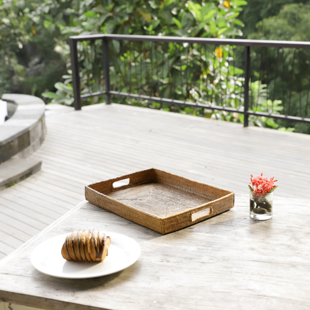 収納箱四角（蓋にも使える）超浅型M (BOX447) Rosily(ロージリー) バリ