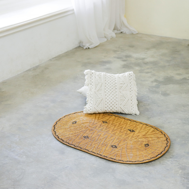 リビングマット楕円形Lサイズ (MAT176) Rosily(ロージリー) バリ島