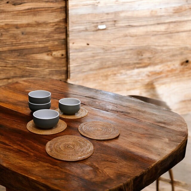 円形鍋敷Mサイズ 1枚 (MAT183) Rosily(ロージリー) バリ島 アタかご