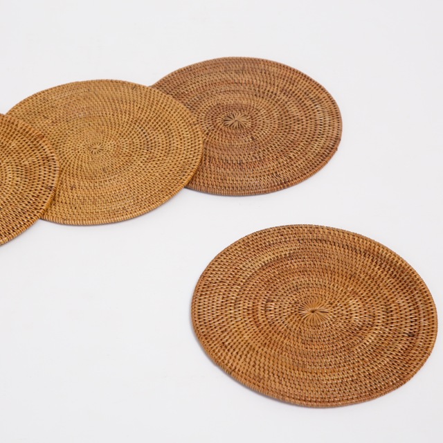 円形鍋敷Mサイズ 1枚 (MAT183) Rosily(ロージリー) バリ島 アタかご