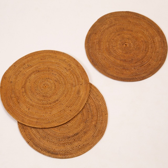 なべさま専用 円形鍋敷Lサイズ 1枚 (MAT184) Rosily(ロージリー) バリ島 アタ