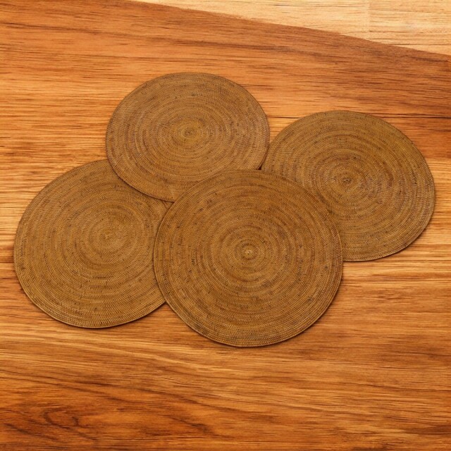 円形鍋敷LLサイズ 1枚 (MAT185) Rosily(ロージリー) バリ島 アタかご