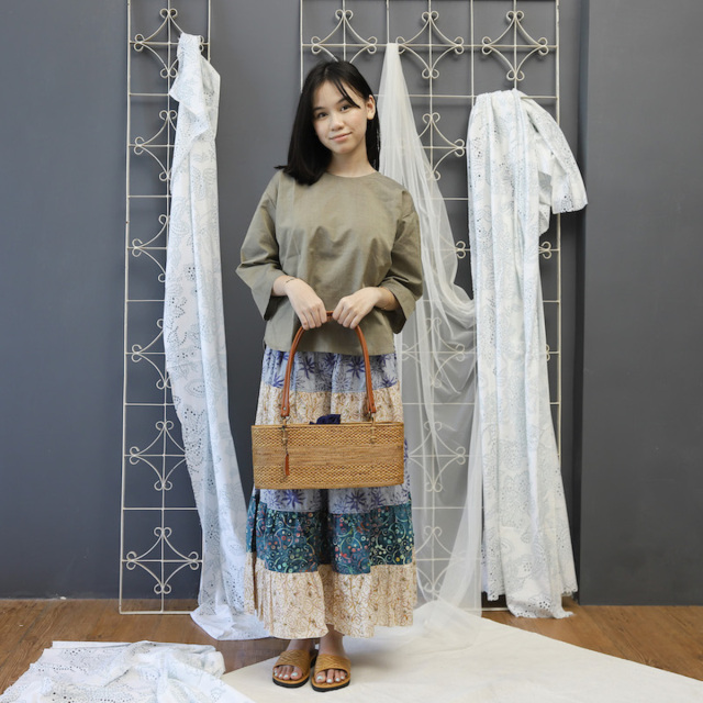 横長肩掛けバッグ (NAB526) Rosily(ロージリー) バリ島 アタかごバッグ