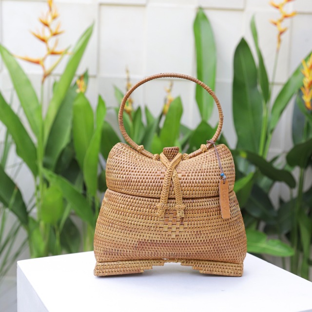 魚かご型バッグ (NAB601) Rosily(ロージリー) バリ島 アタかごバッグ  