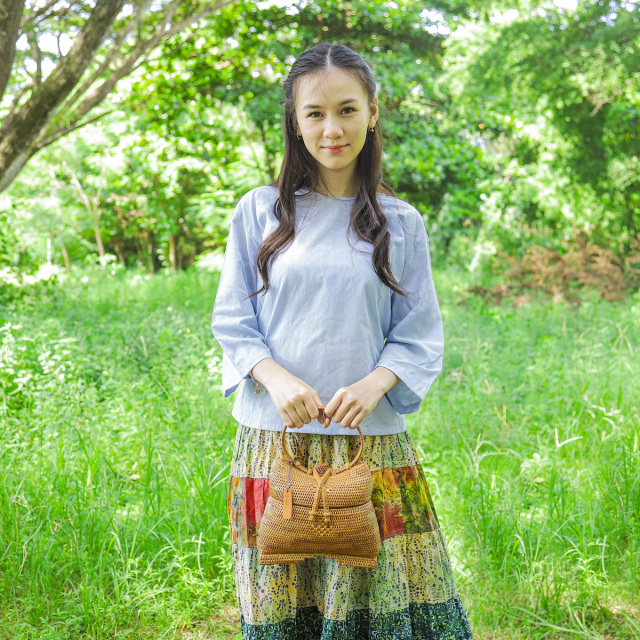 魚かご型バッグ (NAB601) Rosily(ロージリー) バリ島 アタかご