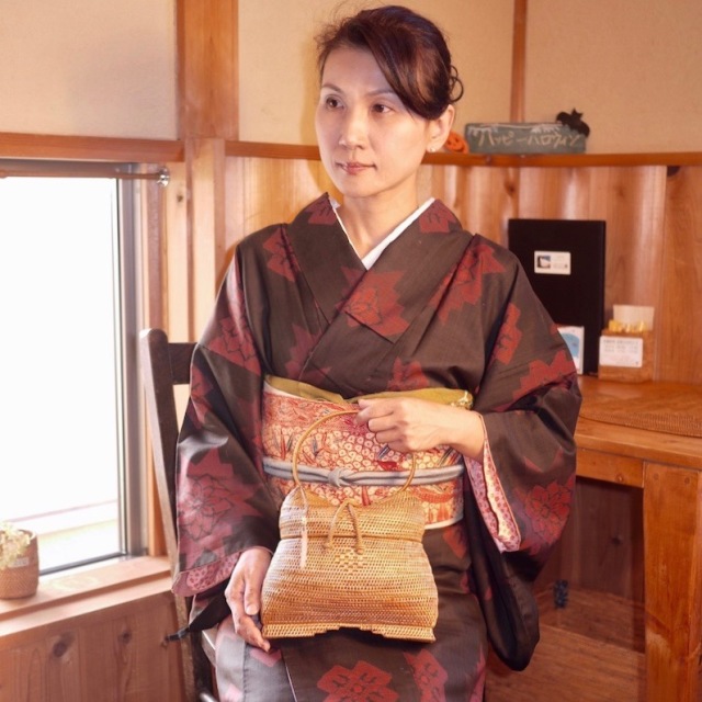 魚かご型バッグ (NAB601-2)  Rosily(ロージリー) バリ島 アタかごバッグ 浴衣や着物にも