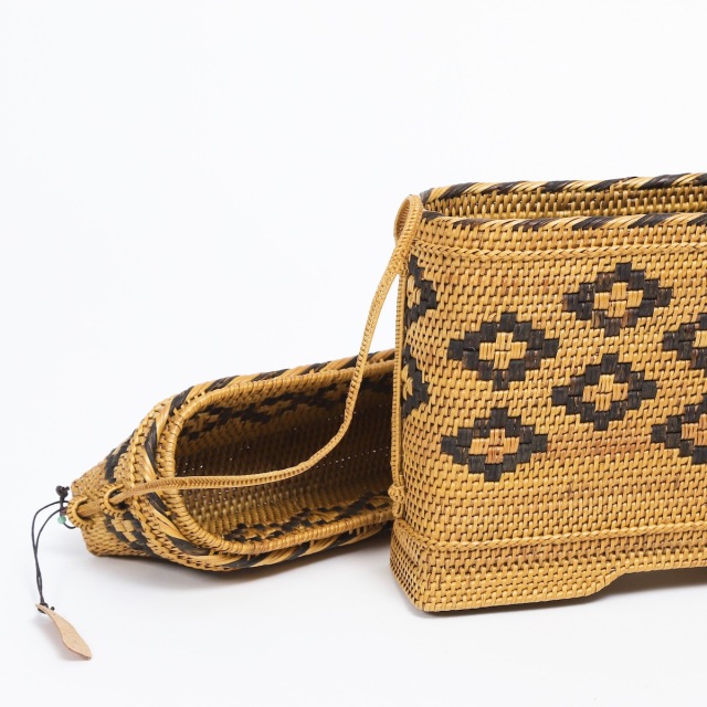 林檎【新作アタバッグw33×d10×h33cm17,600円が！ 可憐バッグ (NAB607) Rosily(ロージリー) バリ島 アタかごバッグ