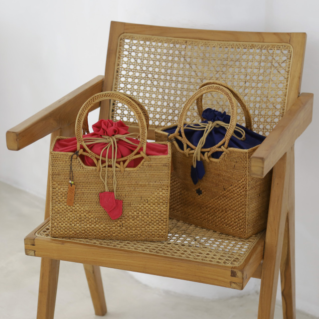 カゴバック　Rosily スクエアバッグ (NAB620) Rosily(ロージリー) バリ島 アタバッグかご