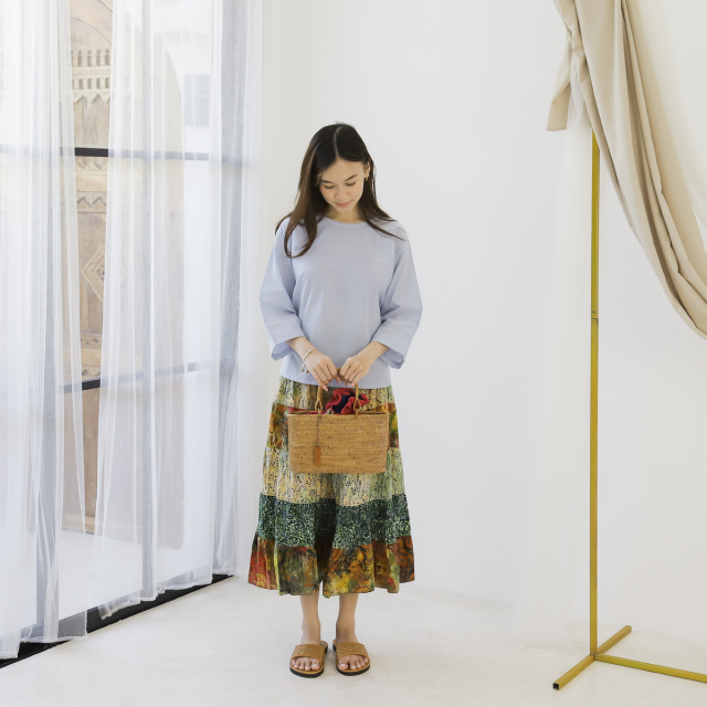楕円バッグSサイズ 巾着無しプ レーン模様 (NAB690P) Rosily