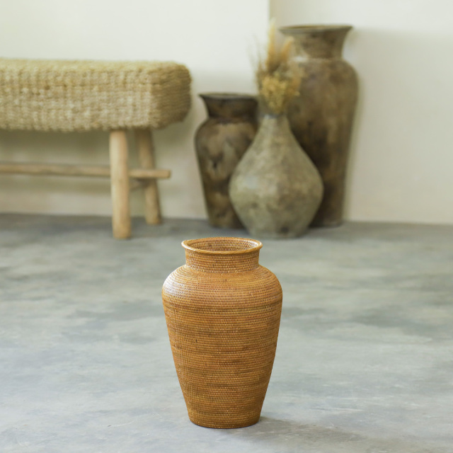 アタ 花瓶 花器 かご