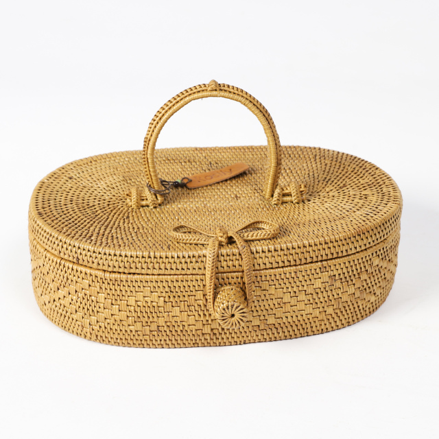 楕円コスメボックスリボン (PNC168) Rosily(ロージリー) バリ島 アタ