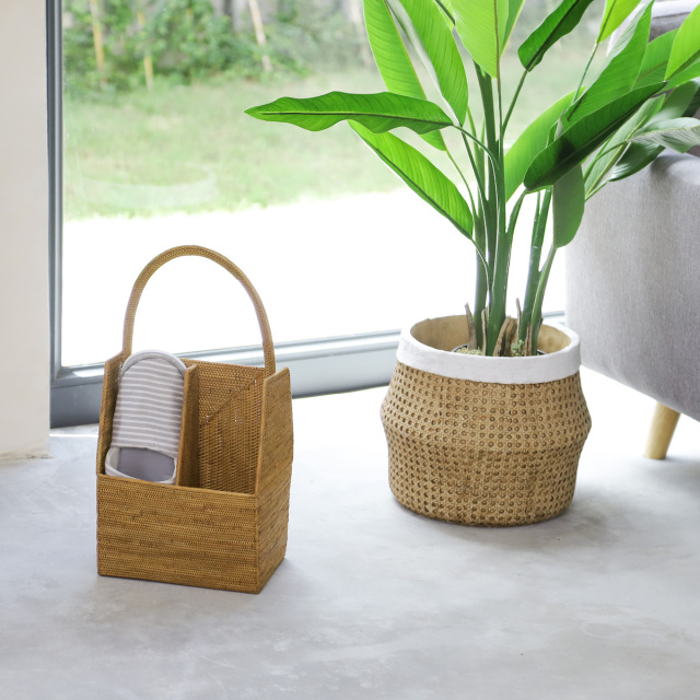 台形マガジン入れ3枠持手付 (RCB265) Rosily(ロージリー) バリ島 アタ