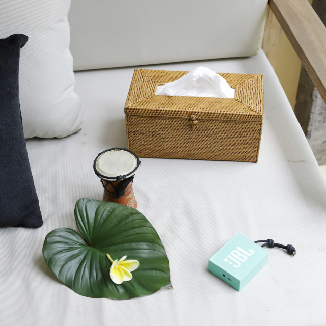 クレンジングタオル入れ (TIS221) Rosily(ロージリー) バリ島 アタかご雑貨