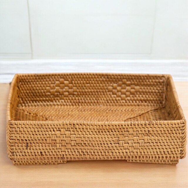 トレー長方形足付きMサイズ (TRY308) Rosily(ロージリー) バリ島 アタ