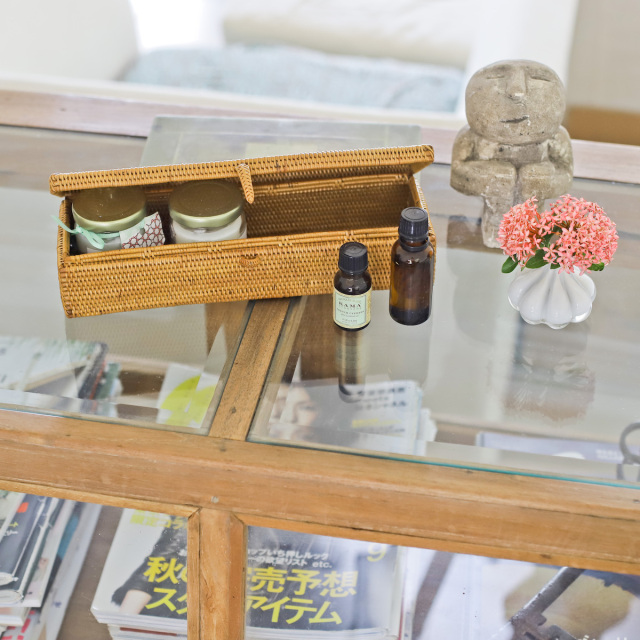 アタ 蓋つき カトラリー入れ 長方形