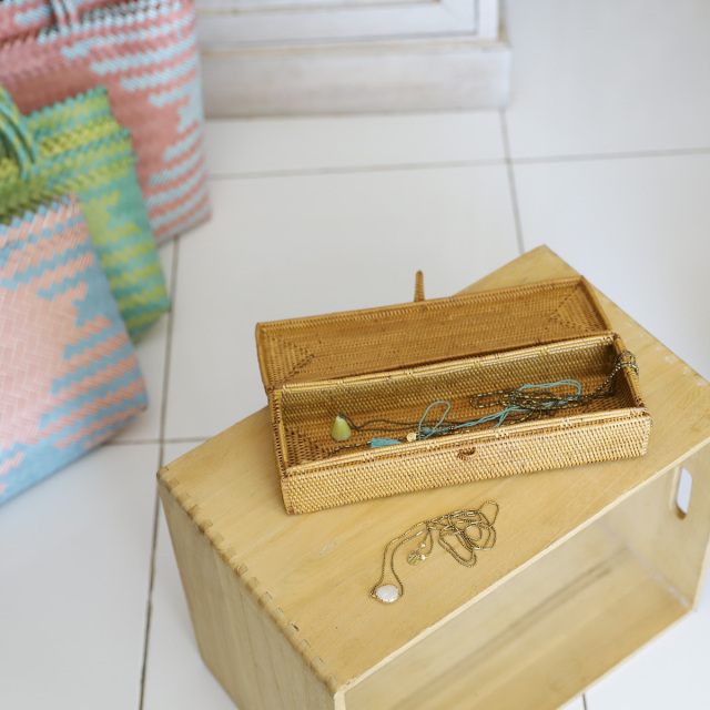 アタ 蓋つき カトラリー入れ 長方形
