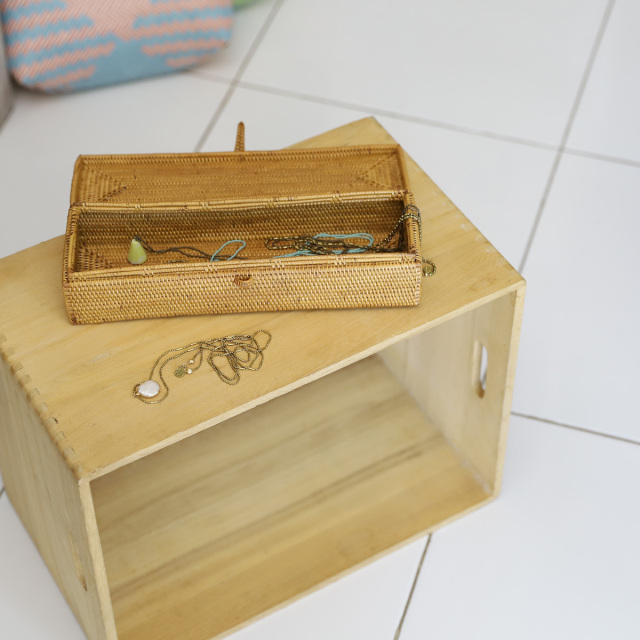アタ 蓋つき カトラリー入れ 長方形