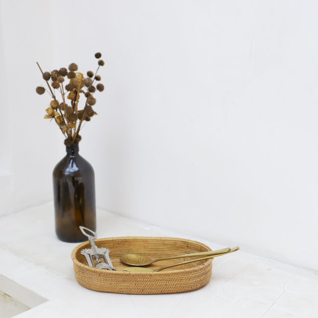 楕円トレイMサイズ (TRY342) Rosily(ロージリー) バリ島 アタかご雑貨